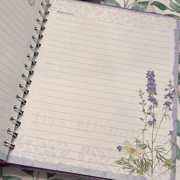 Purple Floral Pansies Personal Recollections Memory Journal NWT Lang - Picture 10 of 16
